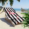 Pink Flamingo Heart Stripes A must-have beach towel for beach travel