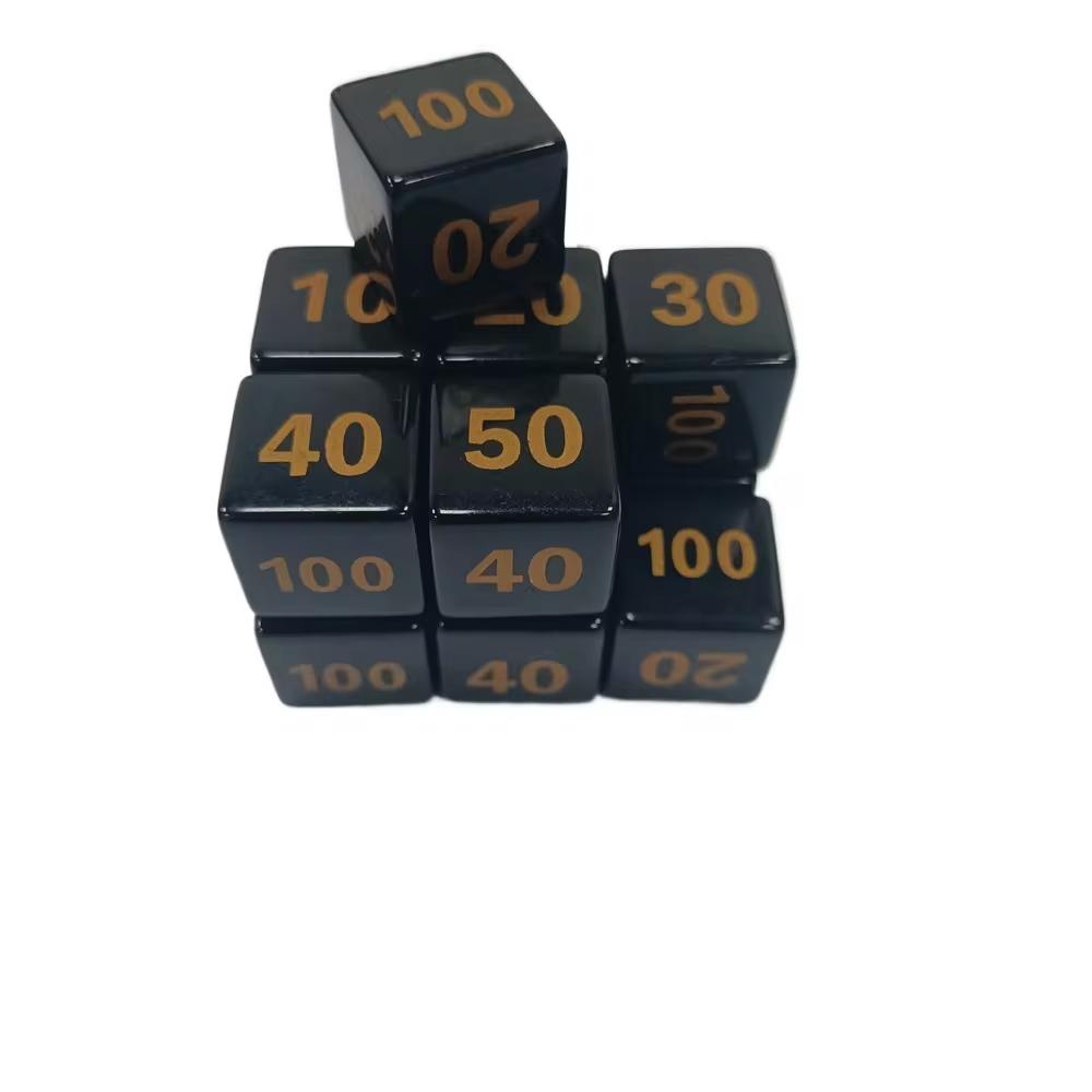 10st 14mm 0,55" Akryl Battle Deck Exklusiva Skade Räknare Tärningar för Pokemon Spel