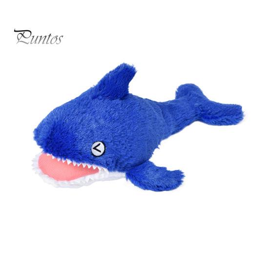 

Интерактивная прыгающая игрушка для кошек в виде животных, перезаряжаемая, плюшевая игрушка в виде лобстера/кита/акулы с реалистичными звуками, активируемая прикосновением, игрушка для котят, для домашних кошек синий