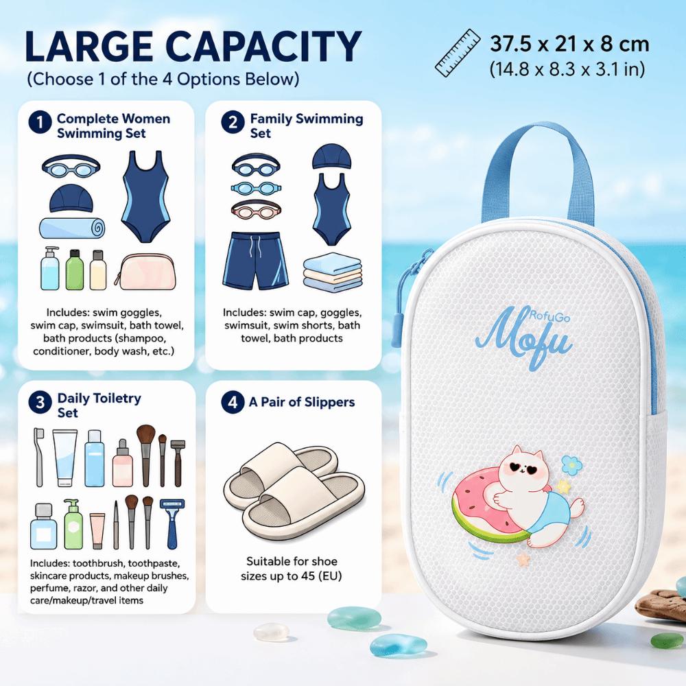 Waterproof Swimming Storage Bag Wear Resistant Swim Gear Bag Portable Organizer Bag  Pool Use