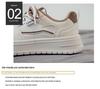 2025 Spring Women's White Breathable Versatile Sneakers - Casual Canvas with Soft Sole for Spring & Autumn