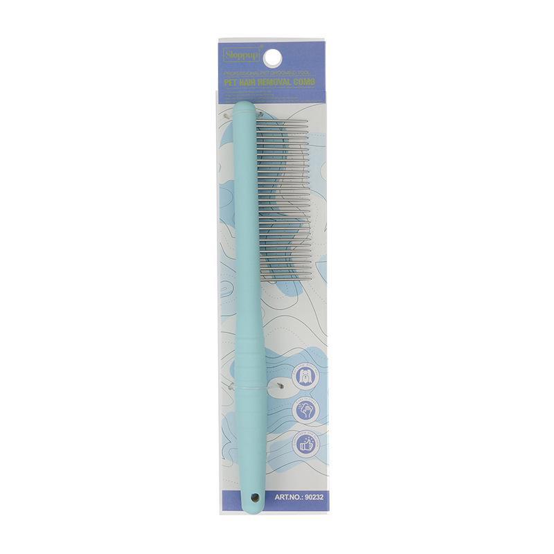 Solid Wood Pet Comb with Fluffy Needles and Detangle Knife