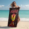 Personalized Captain America's Shield Beach Towel Microfiber Beach Towel Thin Absorbent for Beach Swimming Yoga Bath Sports. 091064