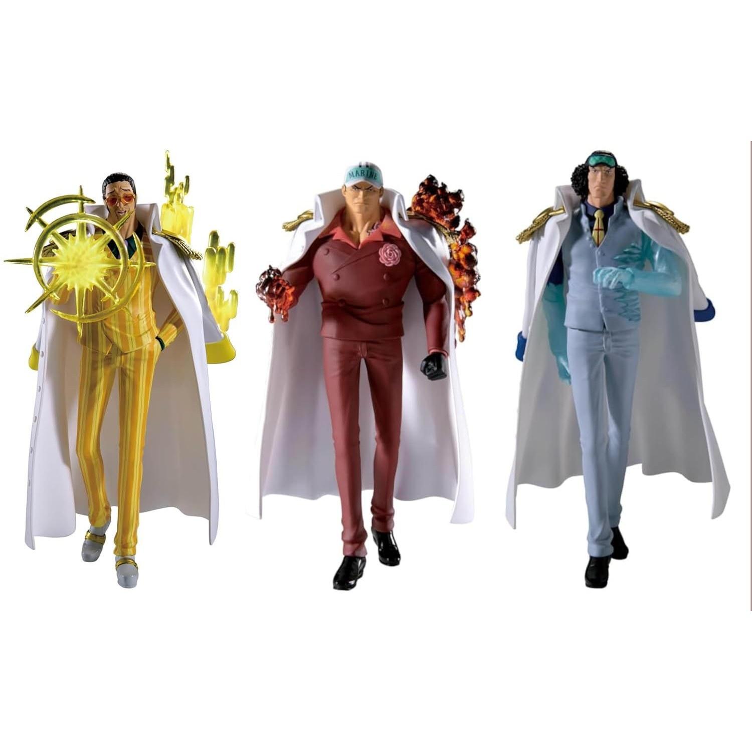 One Piece Departure Logia 3-Piece Set Sakazuki Borsalino Kuzan Red Dog Yellow Monkey Blue Pheasant Figure