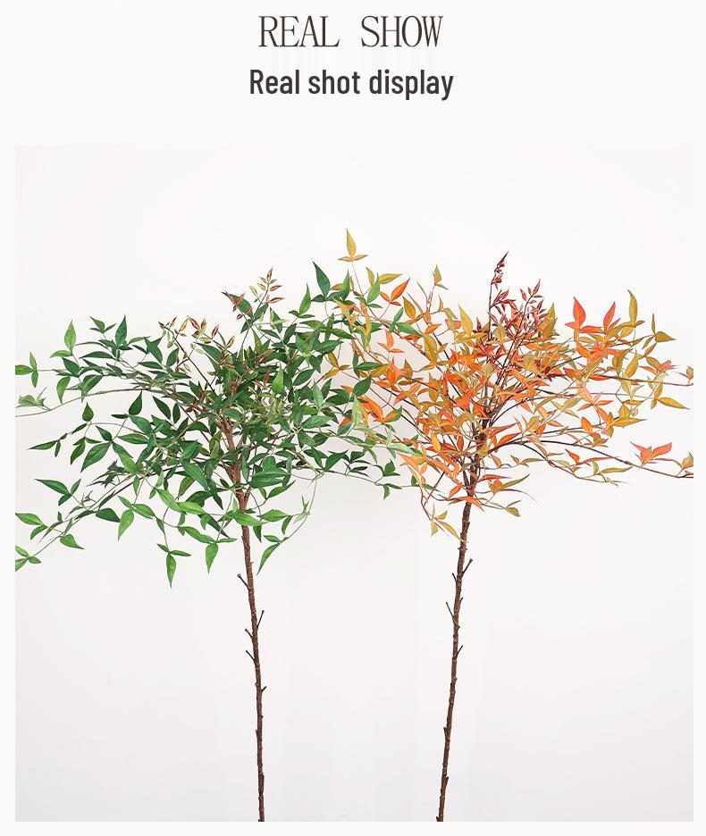 Artificial Nandina Domestica Green Plant: New Chinese Style Decorative Potted Shrub for Home or Hotel