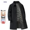 Men's Mid-Length 3-in-1 Wool Blend Down Coat