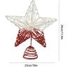 Lighted Star Tree Topper 25cm Christmas Treetop Star Gradient Christmas Treetop Star Hollow Iron Star Tree Keepsake With LED