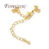 18K Gold Plated Extender Curb Chain,Bracelet Extender Lobster Clasp with Extension Chain Connector For DIY Bracelets Accessories