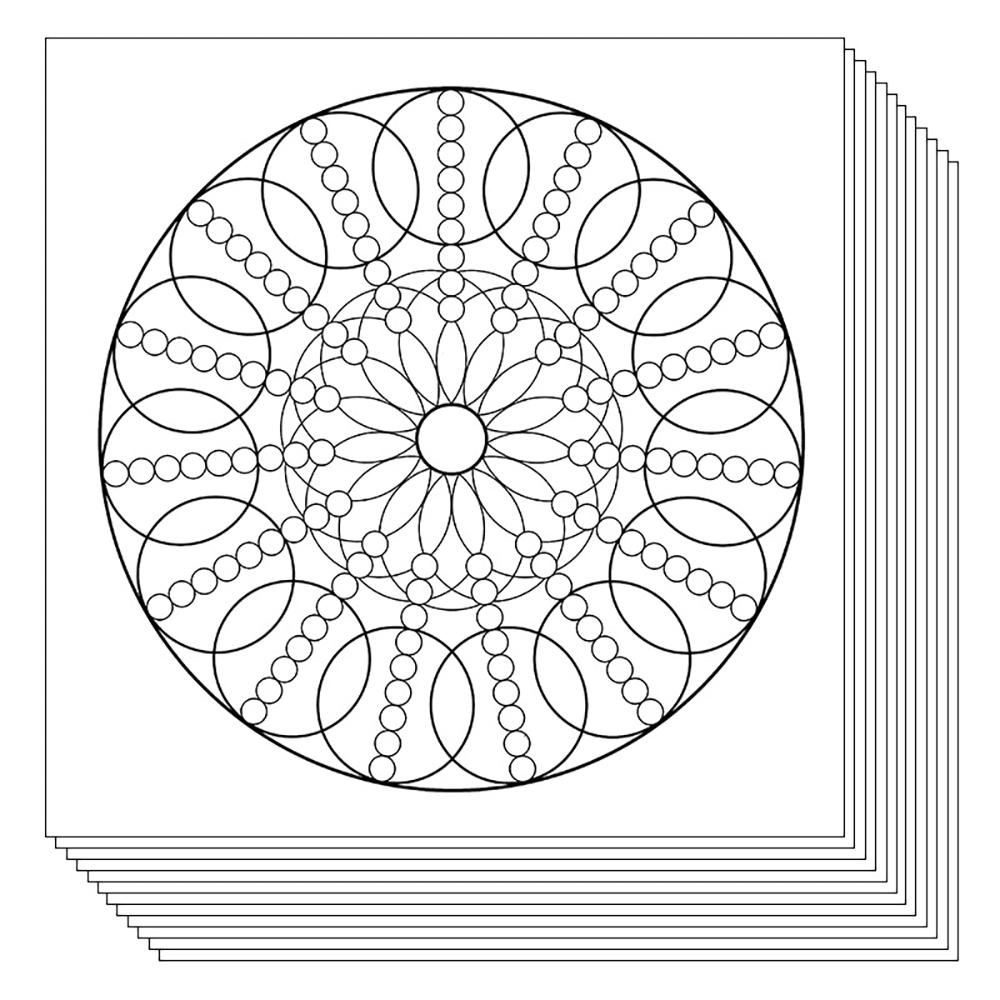 24-seitiges Mandala Malbuch Malbuch Graffiti Zeichnung Erwachsenen Stressabbau