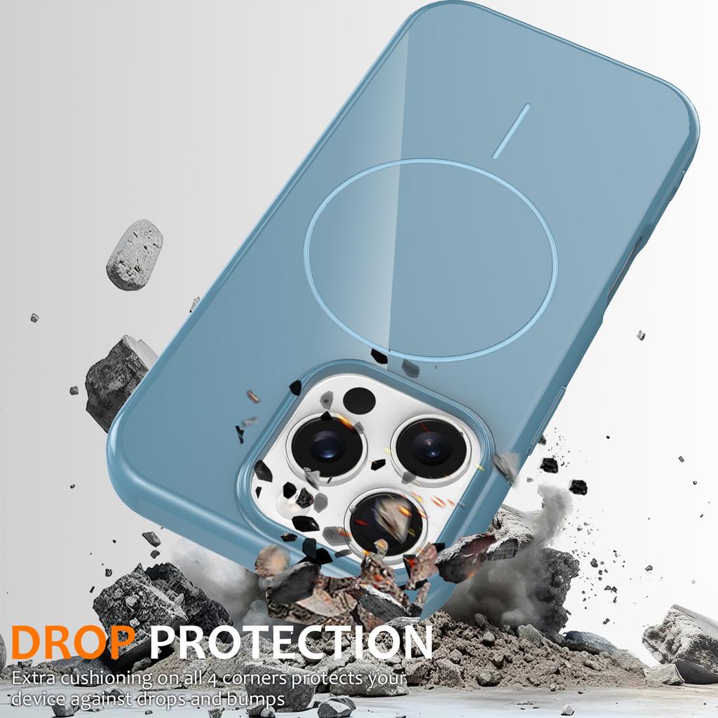 For iPhone 16 Pro Max Magnetic Case Compatible with MagSafe TPU Phone Back Cover with Lanyard