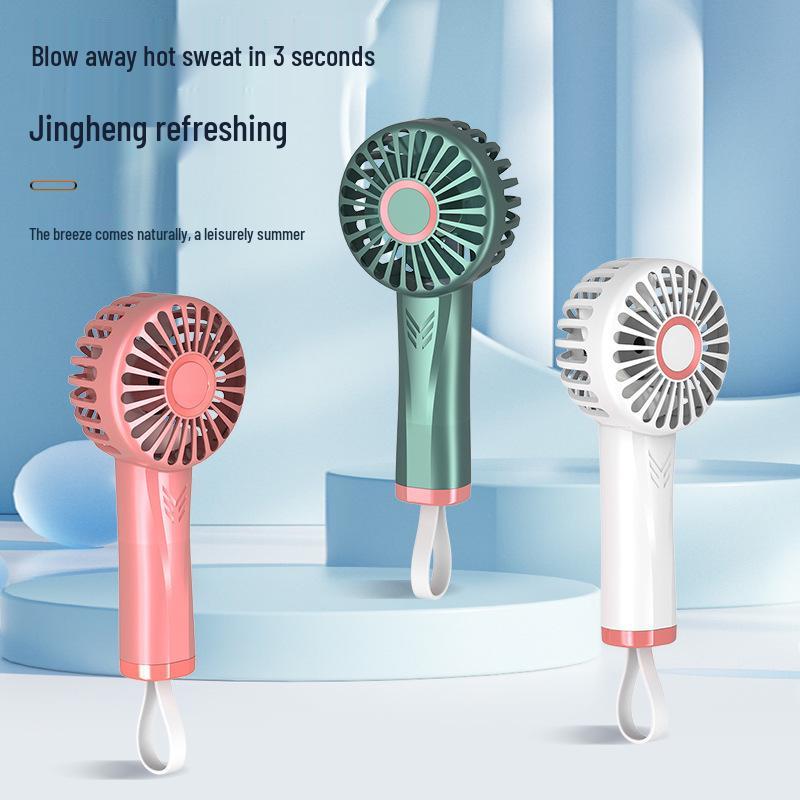 Portable USB Rechargeable Mini Fan: Silent, Long Battery Life, Compact Outdoor Electric Carry-On Handheld Mini Fan