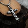 Stylish Titanium Steel Mens Pendant Wind Rose Cross Unique Jewelry for Men Fashion Accessories