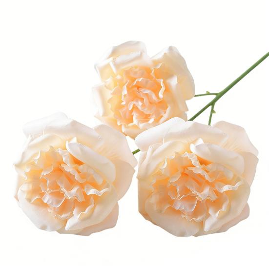 

3 Головки Цветущие Искусственные Цветы Розы 26 Реалистичный Длинный Стебель Имитация Шелка Букет Роз для DIY Свадебного Букета Отель Дом Настольная Ваза Декор Цветочный шампанского