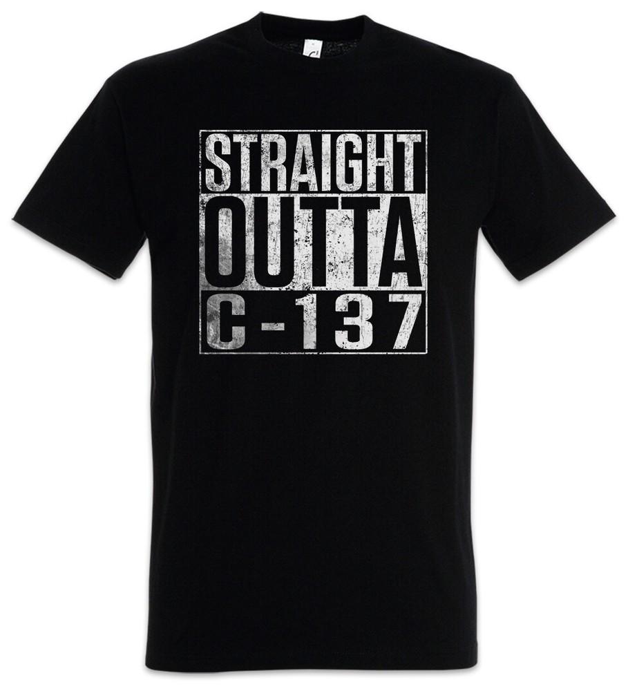 

Straight Outta C-Shirt Men s Tee Rick Cartoon Plumbus Universe Morty L