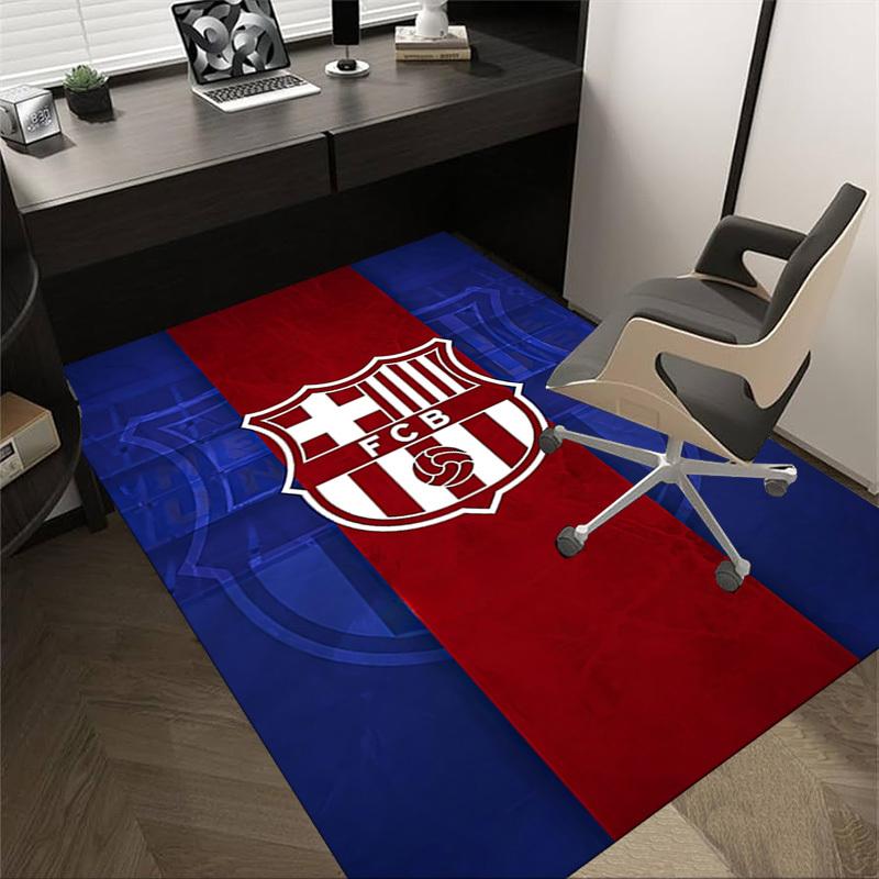 1 stk FC Barcelona Ekstra Stor Sklisikker Gulvteppe, Kontor, Familie, Soverom, Studio Stort Områdeteppe Innendørs Tepper