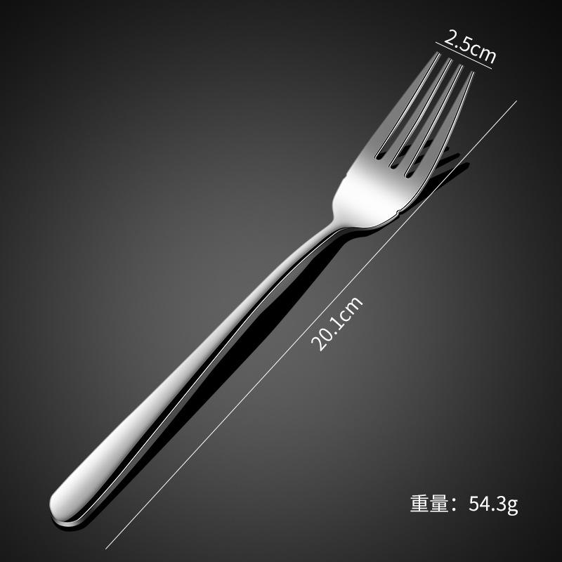 Thickened elegant 304 stainless steel tableware, knife, fork, spoon, steak set series, western coffee dessert spoon