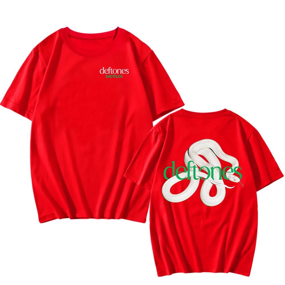 Soukromý hudební seznam skladeb Trička Deftones Rocková kapela Potisk Tričko Bavlna Volné Krátký rukáv Tričko Ženy Muži Unisex Streetwear