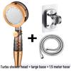 MDNG Adjustable Handheld Shower Head Set with Dual Turbo Base