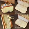 Korean Color Block Large Capacity Travel Makeup and Toiletry Bag