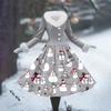 Women's Casual Hooded Dress Long-Sleeve V-Neck Patchwork Fleece Christmas Print Dress