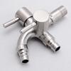 Mop Tap 304 Stainless Steel Faucet 1In 2 Out Double Outlet Double-Outlet Washing Machine Faucet Multifunctional