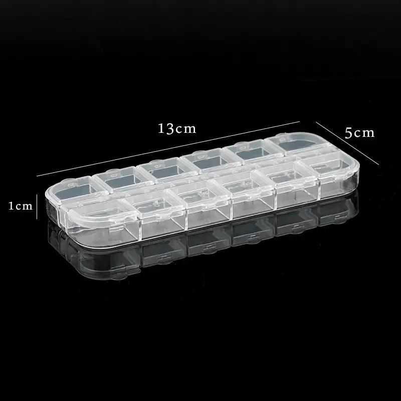 12 Sizes Plastic Storage Jewelry Box Compartment Adjustable Container Earring Box Jewelry Rectangle Box Case for Jewelry Display