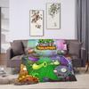 P-Plants-vs-Zombies Videospiele Flanelldecke Weiche Langlebige Bettwäsche Überwürfe für Picknick im Freien Aufdruck Bettüberwurf Sofa Bettbezug