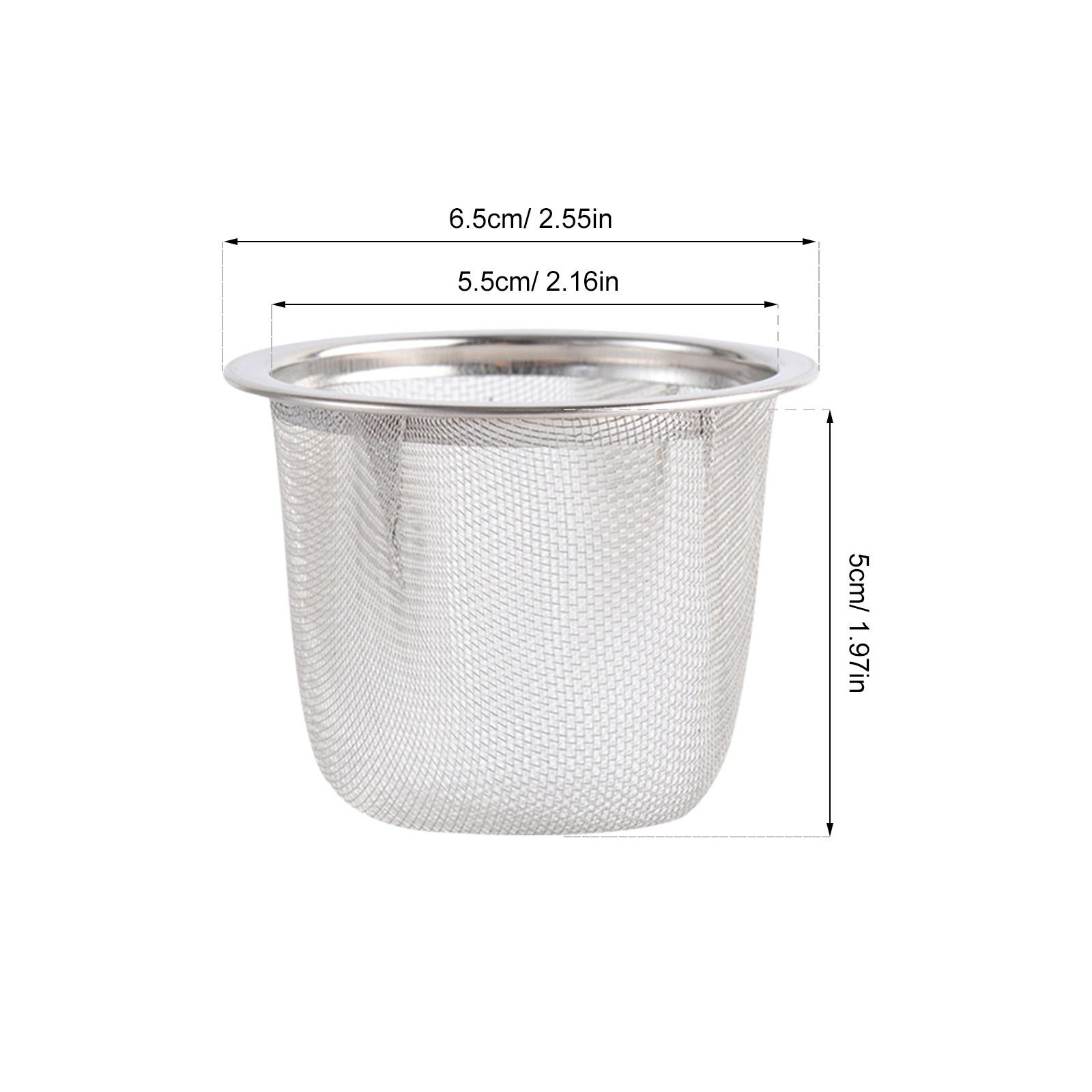 10pcs Stainless Steel Strainer Fine Mesh For Loose Leaf Tea Brewing Dregs Filtering Home Office Use Tea Sifter Coffee Infuser 6.5X6.5X5CM