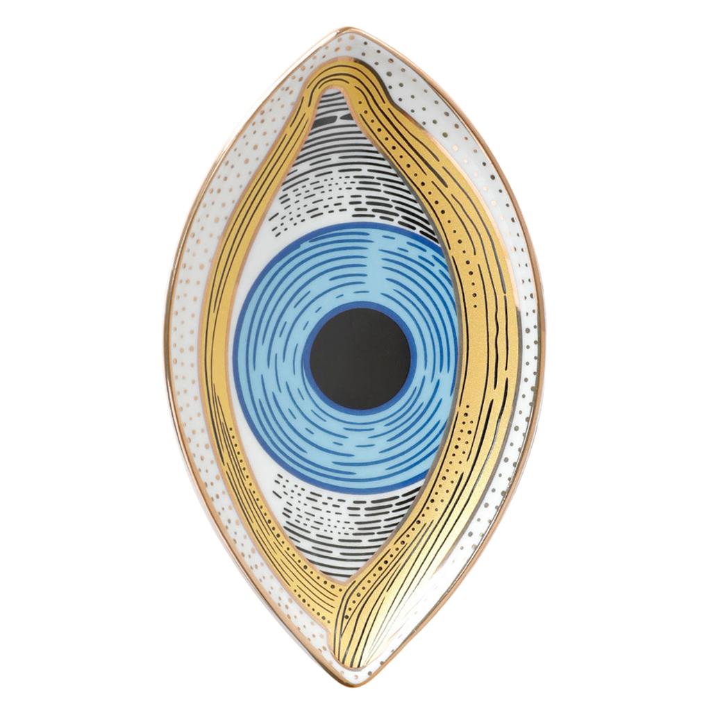 Unique Eye Designs Jewelry Dishes Sturdy Ceramic Fashion Home Accessory Organizers Portable for Trendy Women Daily Use