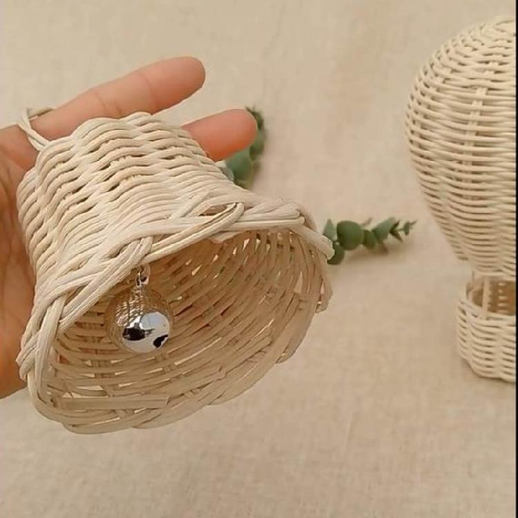 Handgeweven Belletjes Hanger Rotan Geweven Bedel Festival Vakantie Feest Decoratie