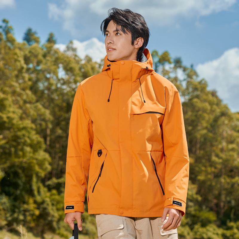 New Unisex Outdoor 3-in-1 Windproof Waterproof Mountaineering Jacket Set: Men's Warm Breathable Shell
