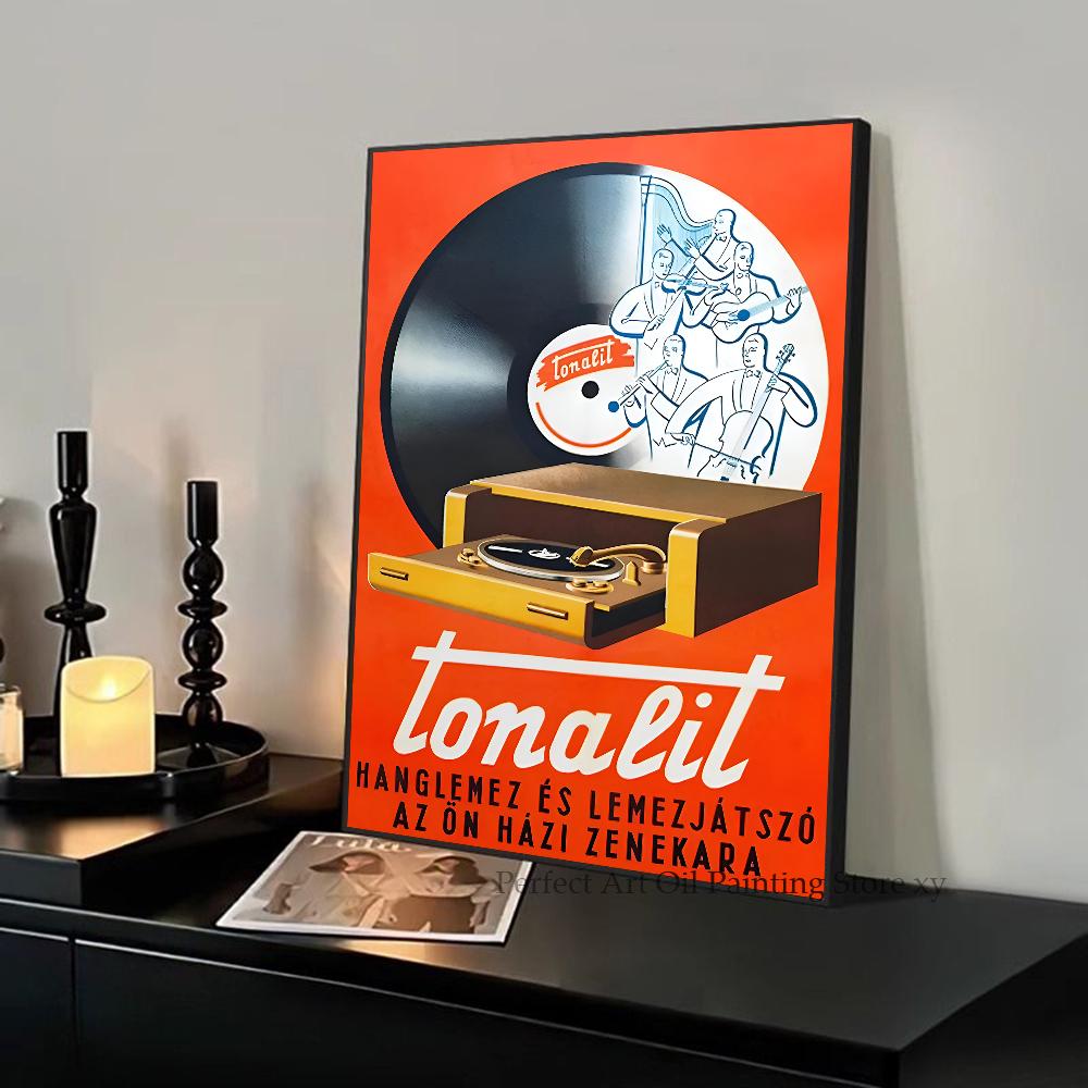 1PC Abstract Jazz Music Festival Record Player Symbol Art Poster Paper Print Home Living Room Bedroom Entrance Bar Restaurant