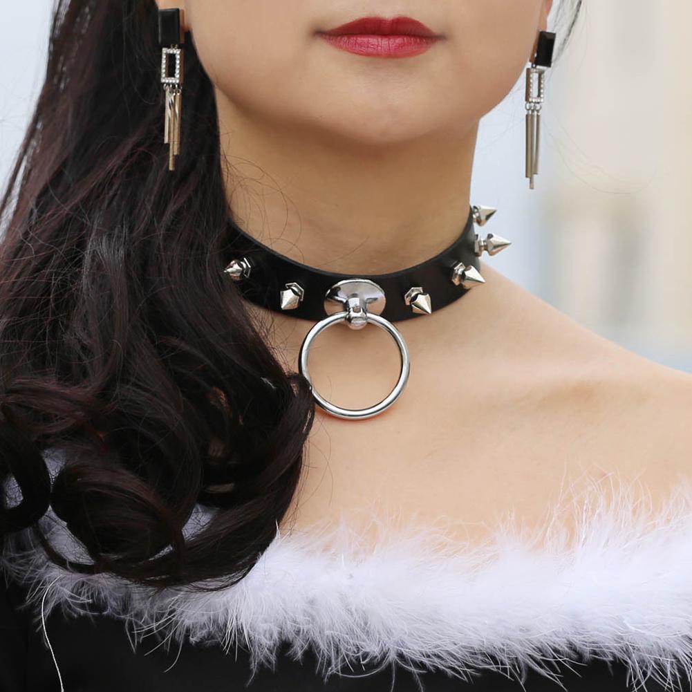 Buy Leather Collar Tethered Slave Neck 