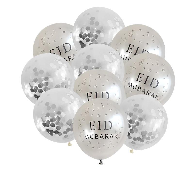 

10pcs Eid Balloon Eid Mubarak 2025 Ramadan Decoration For Home Aid al-fitr Mubarak Kareem Islamic Festival Muslim Party Supplies Other