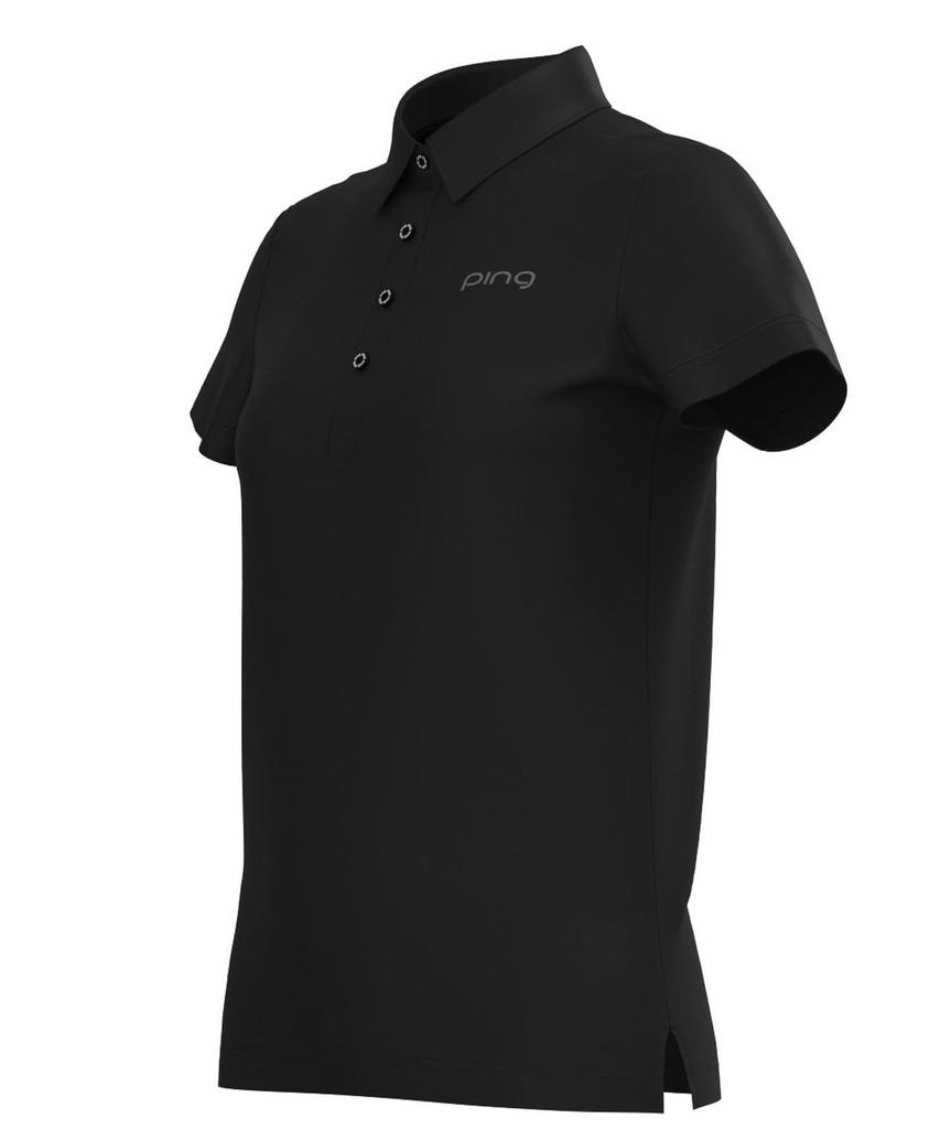 Ping Apparel Women's Short Sleeve Polo Shirt (UV Protection & Evaporative Cooling) / Golf / 622-4260808 011_Black, Size M