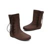 European and American style western short boots winter women's boots British women's shoes round head large size