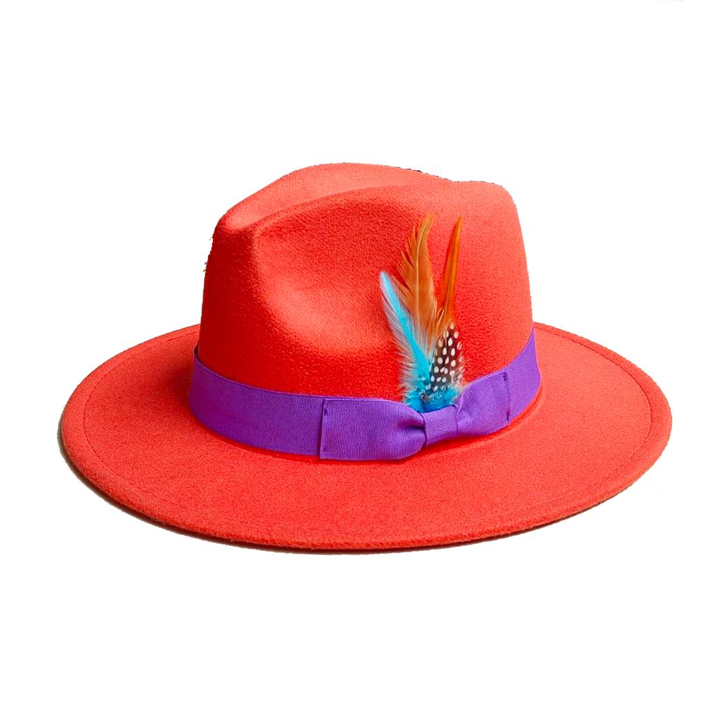 Skórzany Różowy Kapelusz Fedora z Szerokim Rondem Jazzowy Kapelusz Jesień/Zima Klasyczny Elegancki Kapelusz Panama Kapelusz Dżentelmena Sombrero