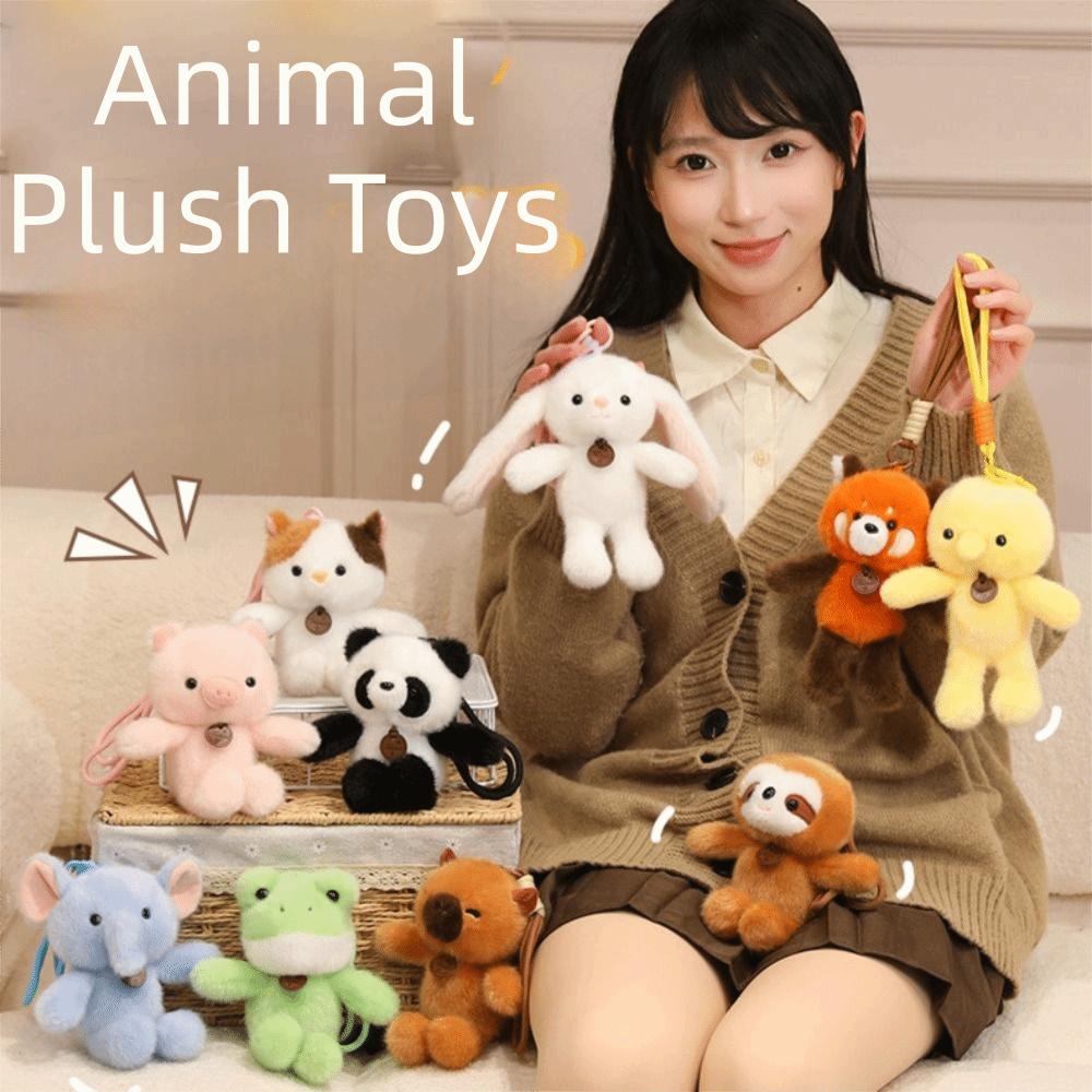 Anti-lost Colorful Bear Pendant Lovely Bear Plush KeyChain Colorful Bear Plush Toy  Bag Pendant