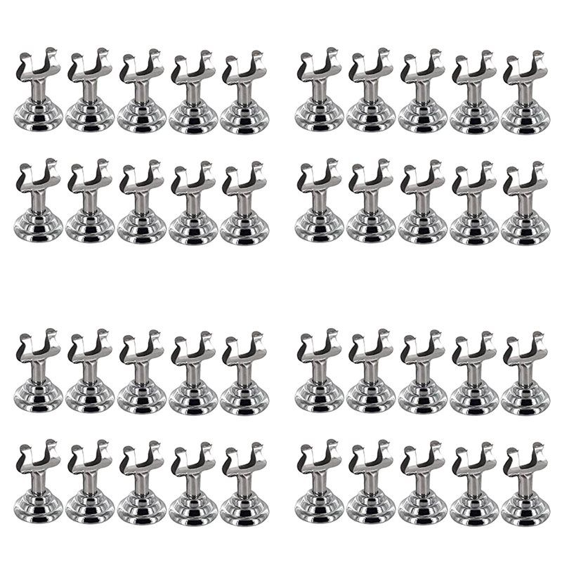 40X Mini Menu Sign Stands Pack Of Wedding Place Card, Table Numbers Holders For Restaurants, Cafes And Cake Shops