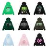Mens Oversized Hooded Sweatshirt With Graphic Print - Cotton Blend Fall Winter Streetwear Style