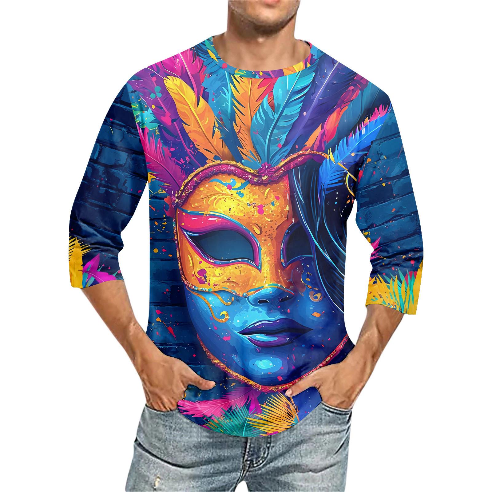 

Мужская футболка с круглым вырезом и рукавом семь четвертей, мужская повседневная свободная футболка с рукавом семь четвертей XXXL красный