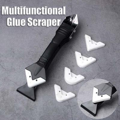 Silikon Schaber Abzieher Klebstoffentferner Messer Fugenwinkel Schönheitskratzer Kelle Werkzeug Fugenkratzer Set 5in1 Multifunktional Zuhause