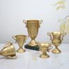Golden Home Tabletop Floral Arrangements Wedding Atmosphere Decoration Floral Arrangements Green Plant Flower Vase Flower Holder