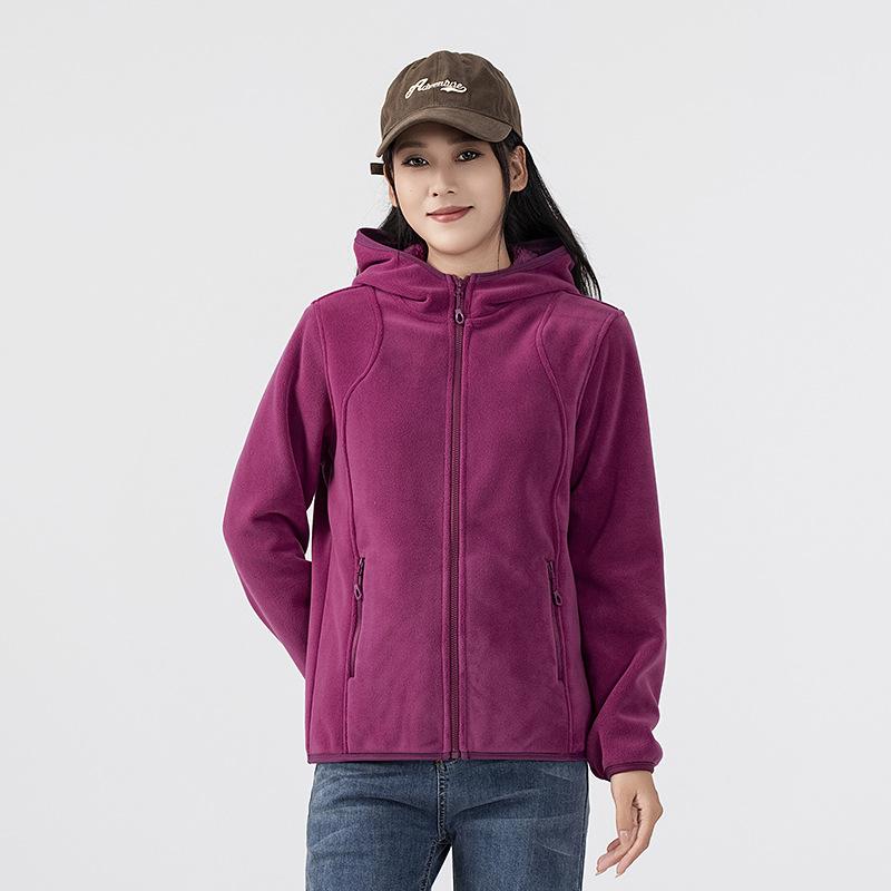 Thickened Austrian fleece fleece fleece jacket, new outdoor autumn and winter cold-proof, comfortable and warm hooded fleece liner jacket