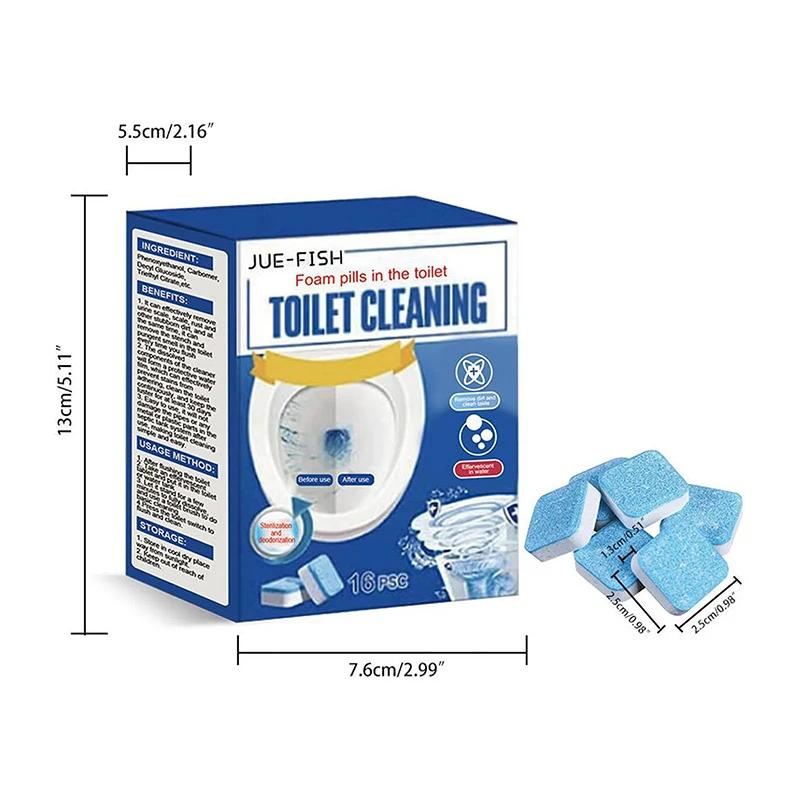 Toilet Cleaning Tablets Effervescent Tablets Deodorizing And Fragrant Efficient Cleaning And Decontamination For Families 16PCS