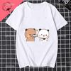 Bubu Dudu kawaii Reines Baumwoll-T-Shirt Lustiges Comic-Anime-Paar Oberteil Grafik Comic Manga Unisex Sommerkleidung Harajuku Cartoon-T-Shirt