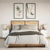 Maison Exclusive - Tables de chevet murales avec lumières LED 2 pcs blanc