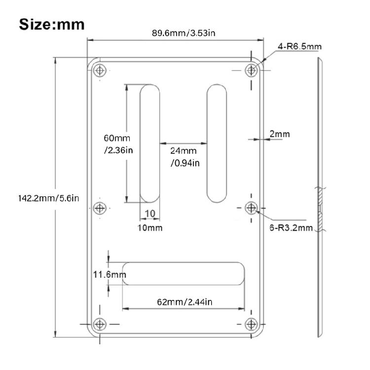 Good Quality PVC Back Cover Plate For Electric Guitars Secure Internal Component Guard Light weight