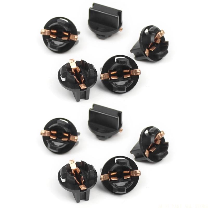 J0MA 10x T10 Car Instrument Lamp Bulb Holder Twist Socket W5W Base Panel Cluster Plug