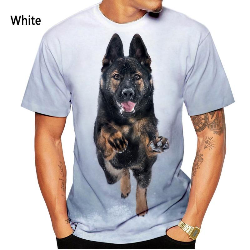 2022 Men's and Women's Summer Casual Short-sleeved Dog Shirt Tops New Fashion German Shepherd 3D Printing T-shirt